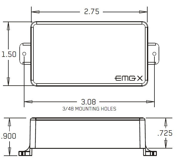 Размеры EMG H-X, HA-X, 58-X, 60-X, 60A-X, 81-X, 85-X
